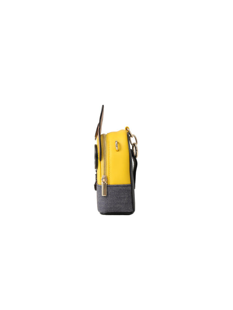 Minions Horse Denim with Leather Mini Crossbody & Shoulder Bag