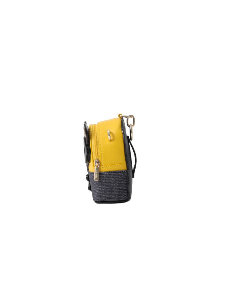 (Restock) Minions Bob & Tim Denim with Leather Mini Crossbody & Shoulder Bag
