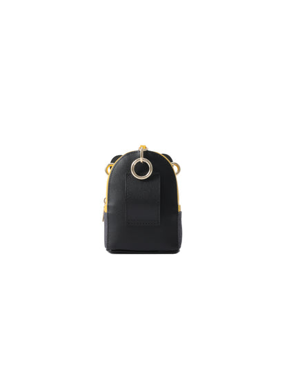 Minions Bob & Tim 牛仔布配牛皮迷你斜揹袋