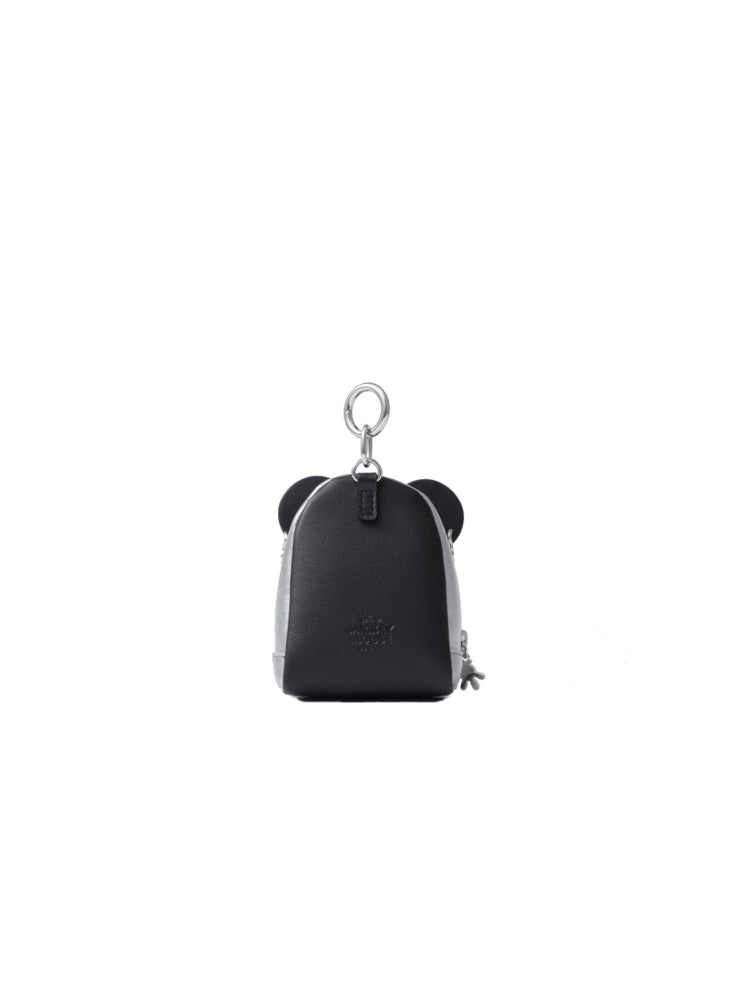 Mickey Mouse Silver Leather Nano Bag