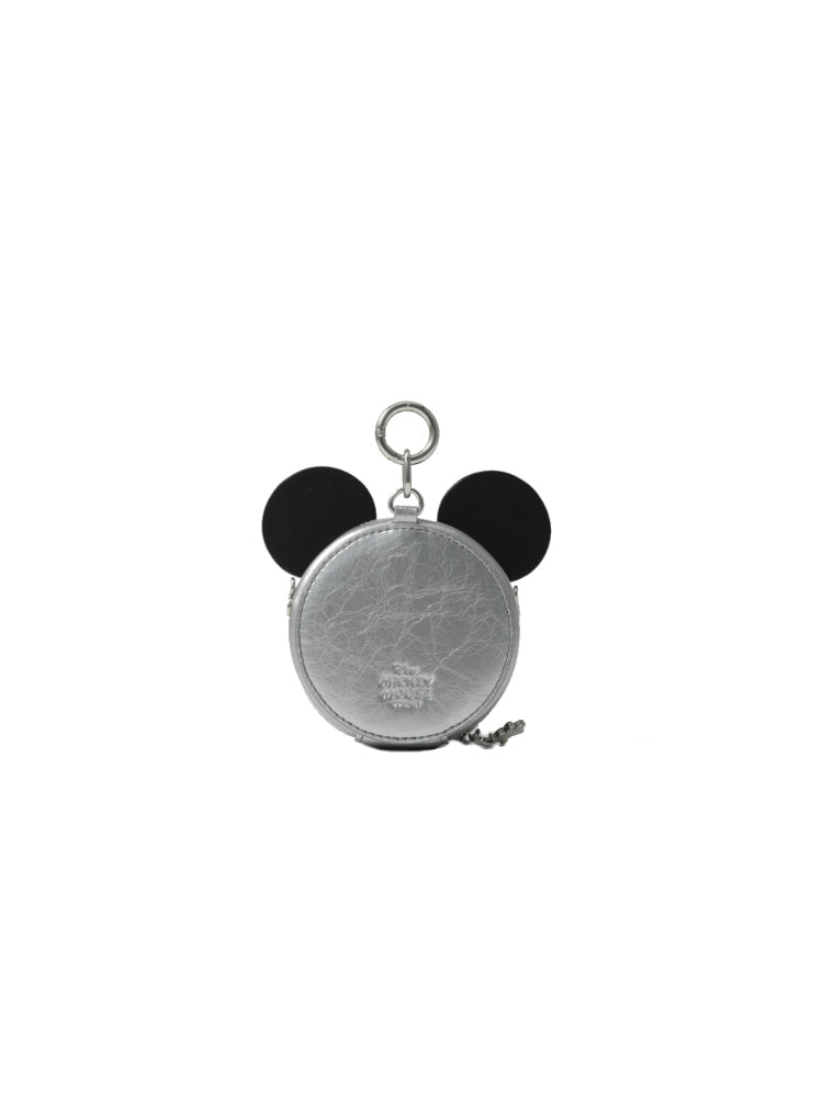 Mickey Mouse Silver Leather Nano Bag (Shaped)