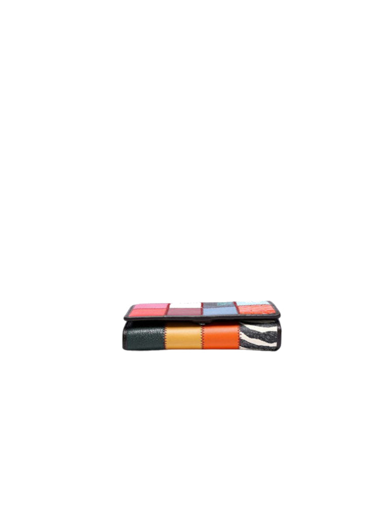 Patchwork Leather Short Wallet