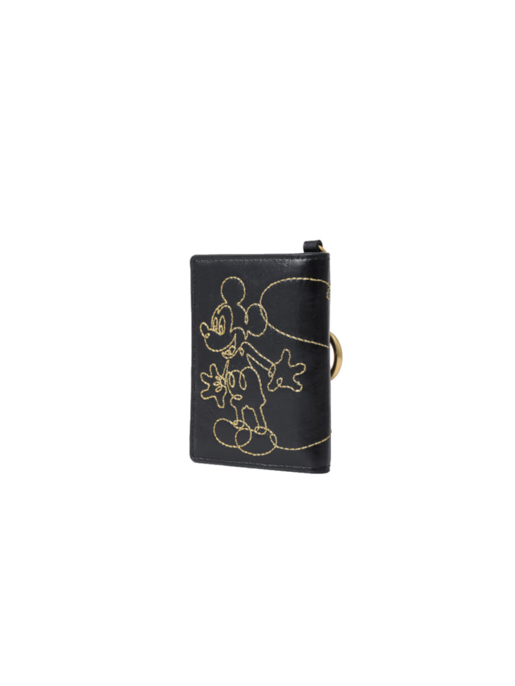 Mickey Mouse Black Embroidered Card Holder