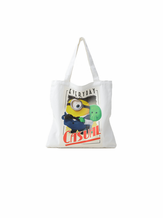 Minions & Monsters 白色帆布購物袋
