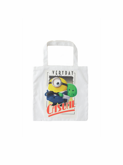 Minions & Monsters White Canvas Bag