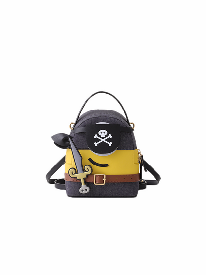 Minions & Monsters 牛仔布鑲牛皮革背囊