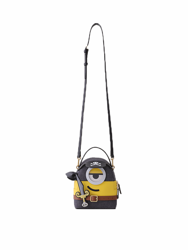 Minions & Monsters 牛仔布鑲牛皮革背囊