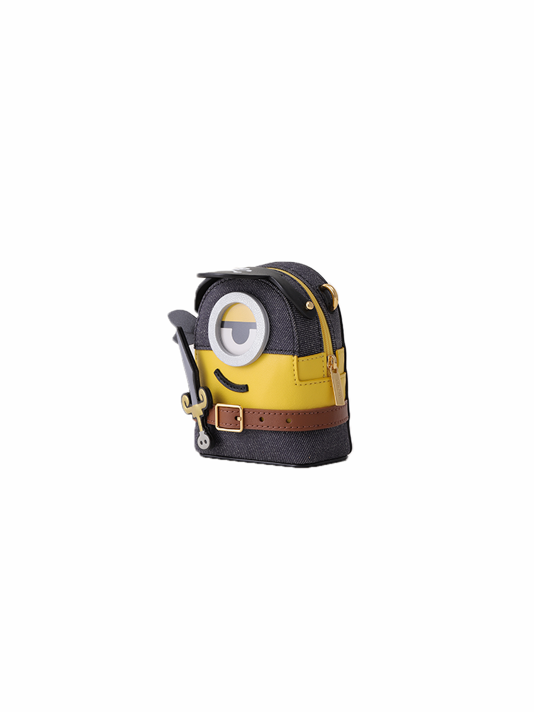 (Preorder) Minions & Monsters Denim with Leather Mini Crossbody & Shoulder Bag