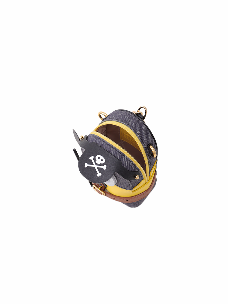 (Preorder) Minions & Monsters Denim with Leather Mini Crossbody & Shoulder Bag