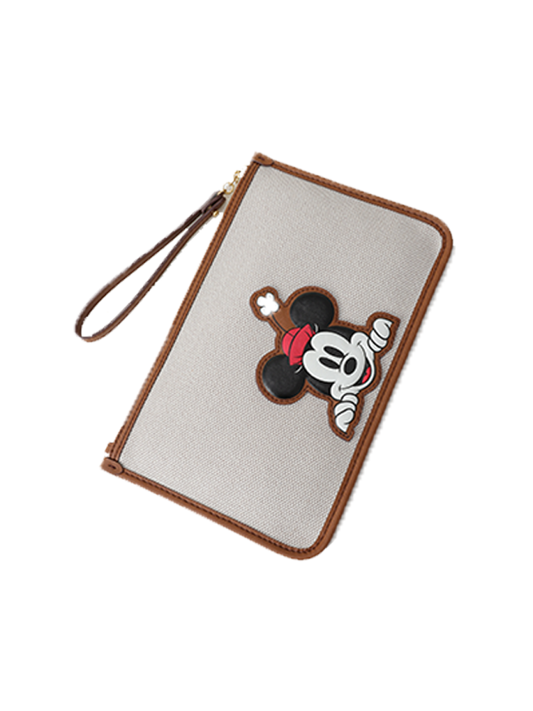 Mickey Mouse Jacquard with Leather Pouch