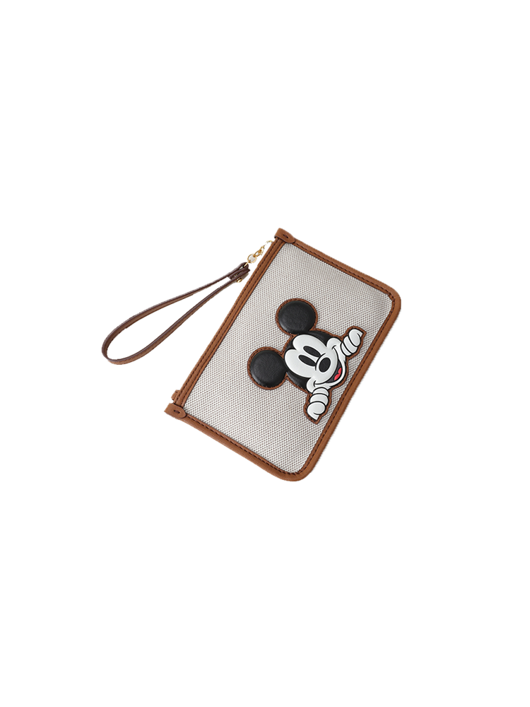 Mickey Mouse Jacquard with Leather Clutch Bag