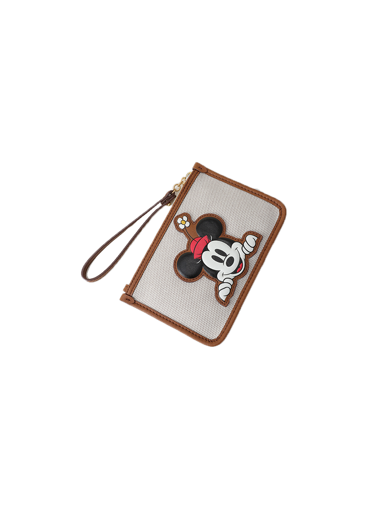 Mickey Mouse Jacquard with Leather Clutch Bag