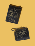 Mickey Mouse Black Embroidered Card Holder