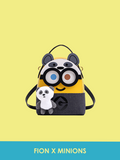 Minions牛仔布鑲牛皮革背囊 - 熊貓