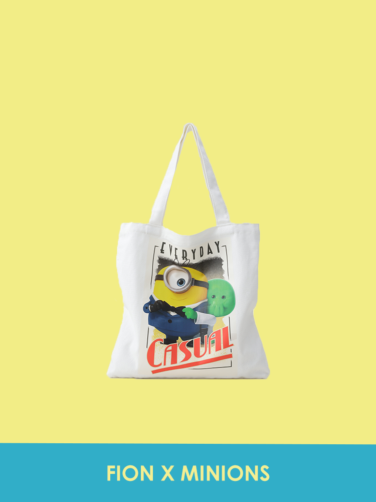Minions & Monsters White Canvas Bag