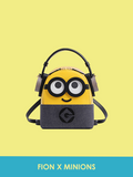 Minions Denim with Leather Backpack - Earphone