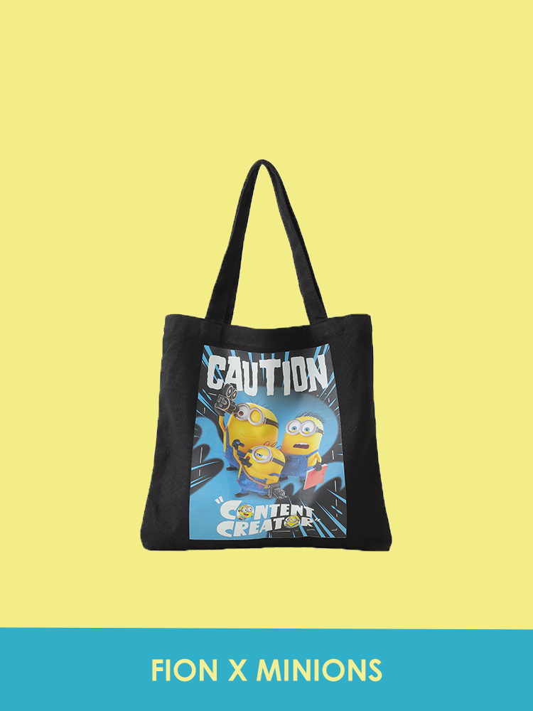 Minions & Monsters Black Canvas Bag