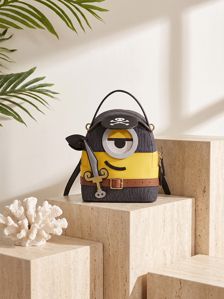 Minions & Monsters Denim with Leather Backpack