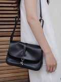 FION Crescent Medium Leather Hobo Bag