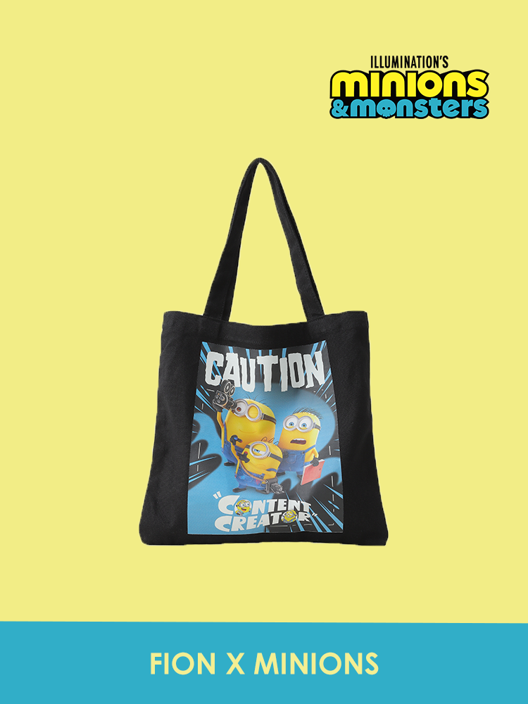 Minions & Monsters Black Canvas Bag
