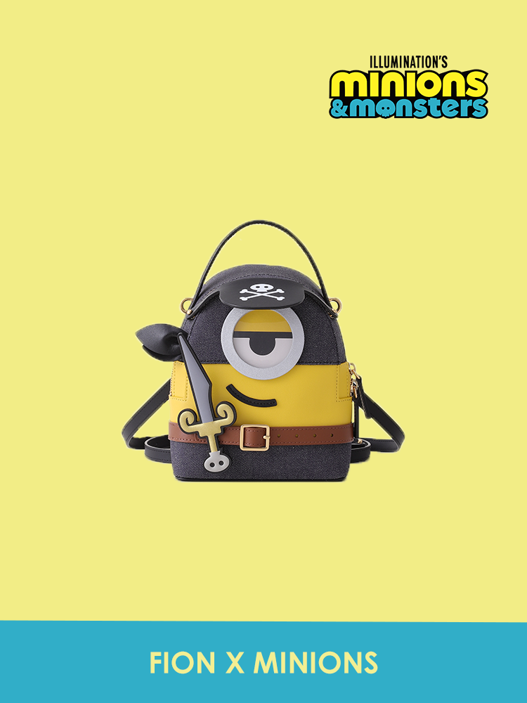(Preorder) Minions & Monsters Denim with Leather Backpack