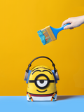 Minions 牛仔布鑲牛皮革背囊 - 運動服和耳機