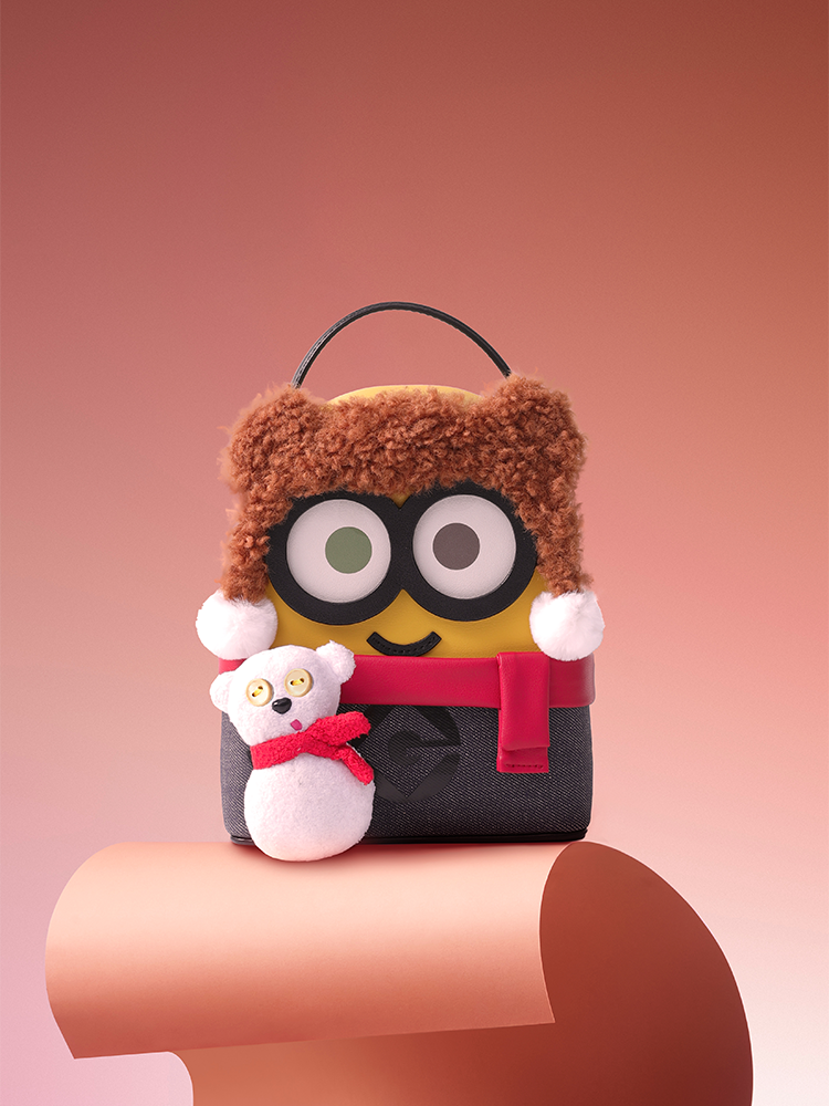 Minions Fur with Leather Backpack