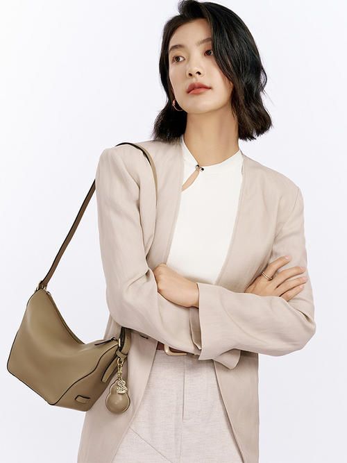 FULU Leather Hobo Bag