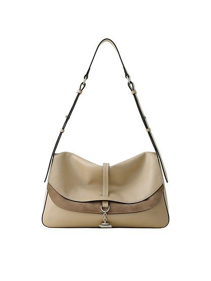 FION Crescent Large Leather Hobo Bag