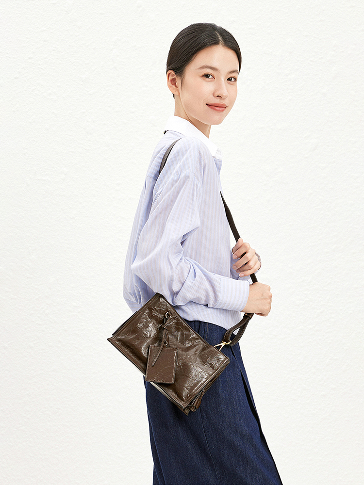 FION Bonbon Medium Leather Tote Bag