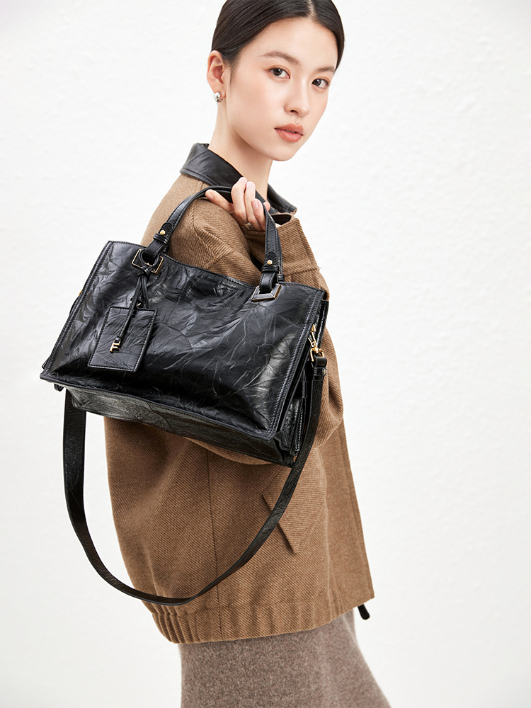 FION Bonbon Large Leather Tote Bag