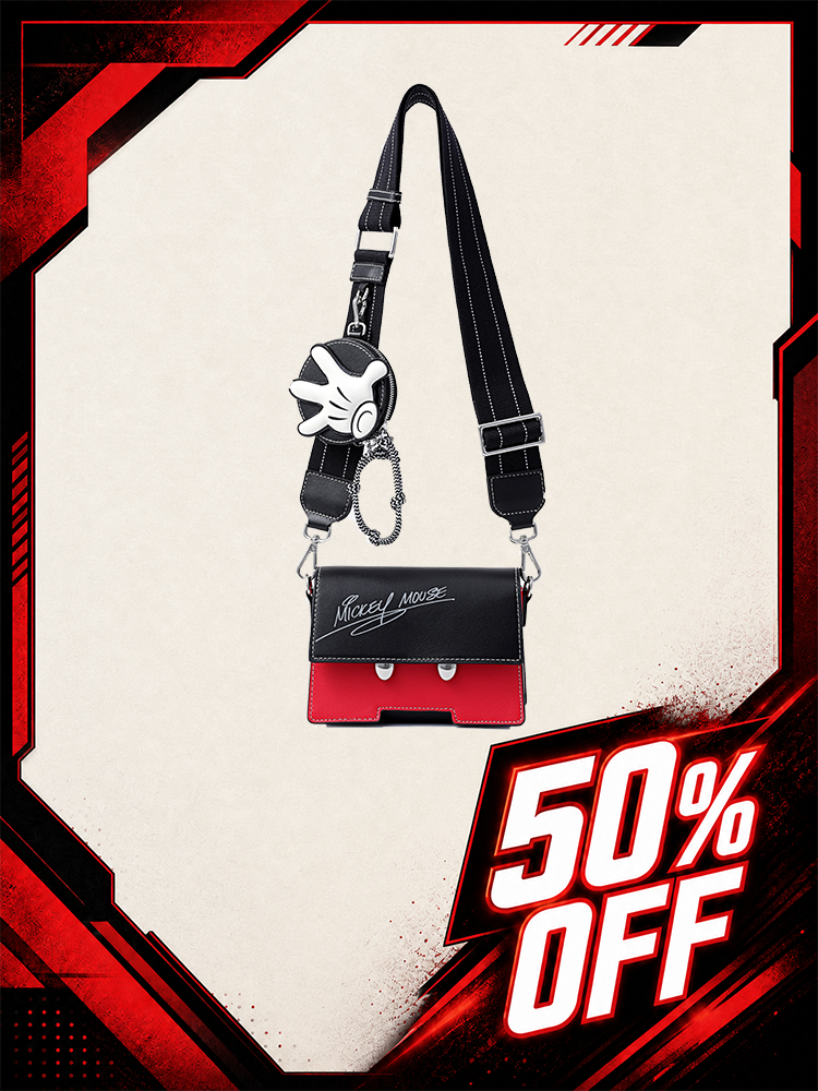 Mickey Mouse Red Trousers Leather Crossbody and Shoulder Bag