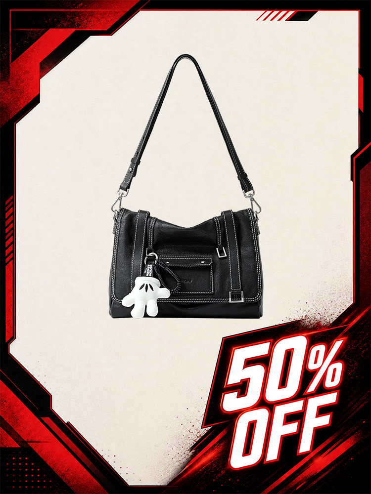 Mickey Mouse Palm Leather Large Crossbody and Shoulder Bag