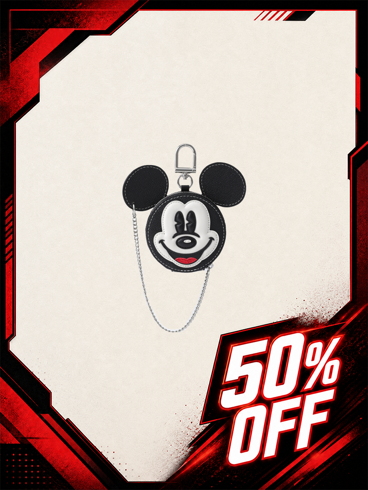 Mickey Mouse 皮革鏈帶零錢包