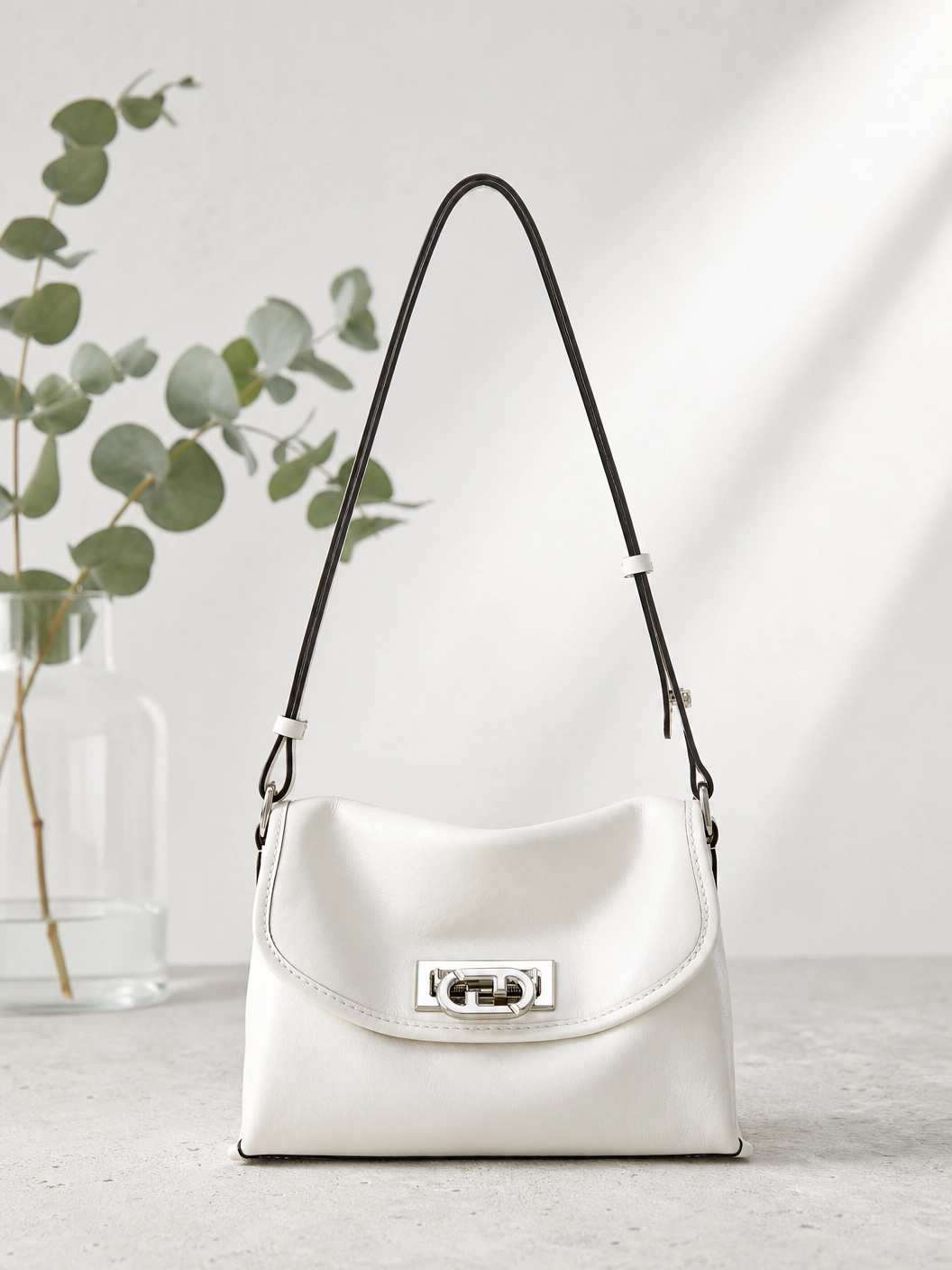 FION Vitrail Leather Flap Bag