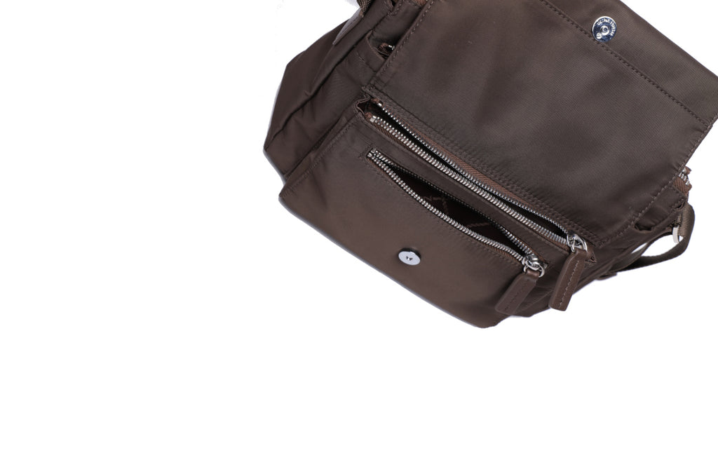 Nylon with Leather Shoulder Bag