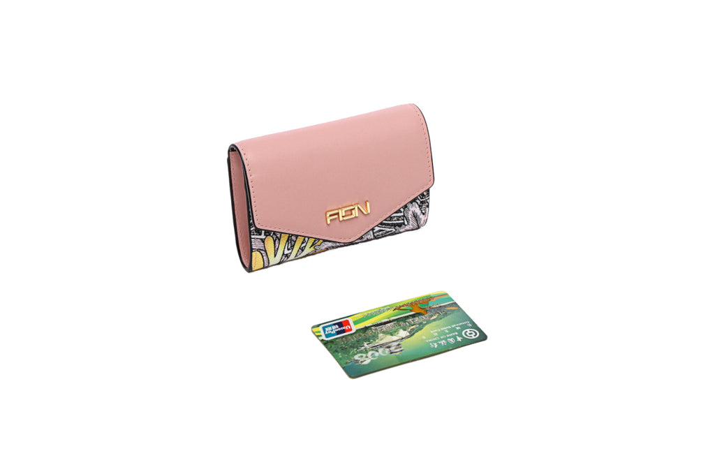 Jayde Fish PVC with Woven Short Wallet