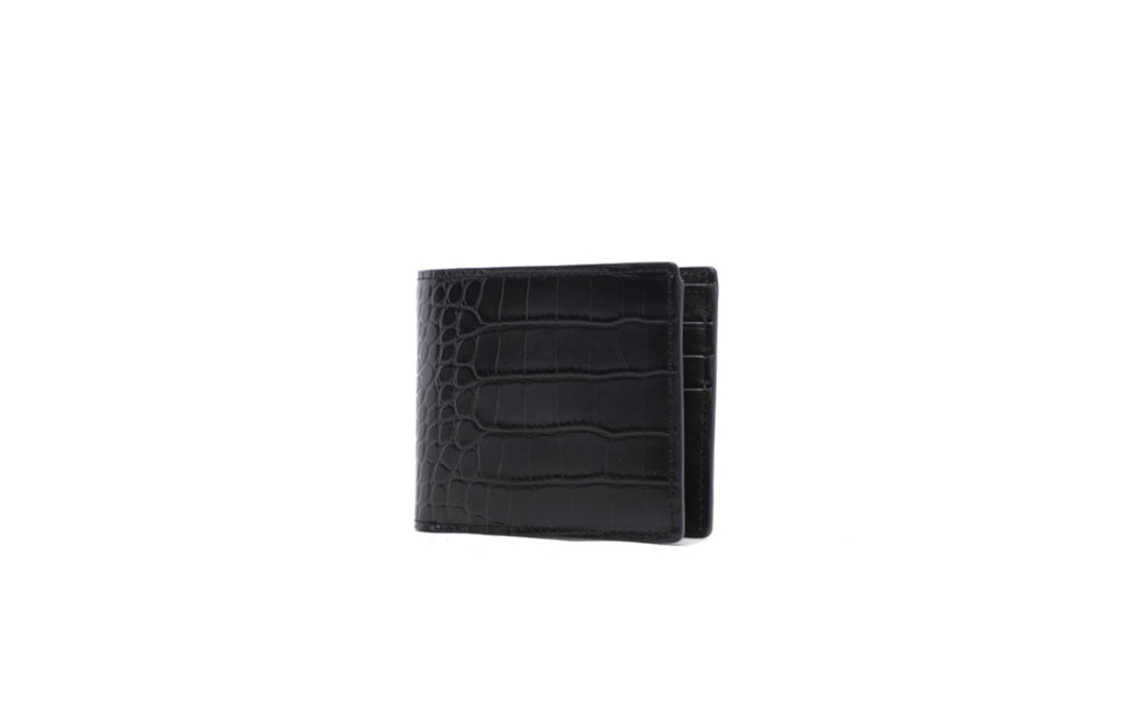Dark Light Leather Short Wallet