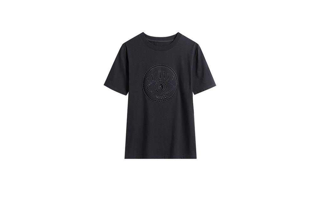 Little Mons Single Eye T-Shirt for Adults - Black