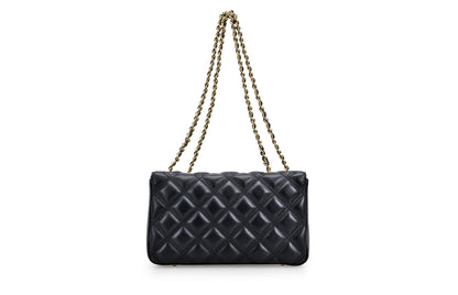 Platinum Grille Quilting Leather Crossbody & Shoulder Handbag