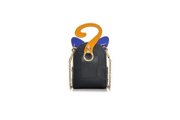 Little Mons Leather with Jacquard Mini Crossbody & Shoulder Handbag