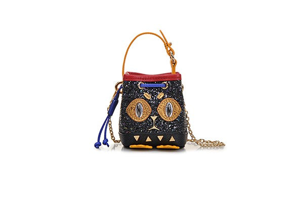 Little Mons Leather with Jacquard Mini Handbag